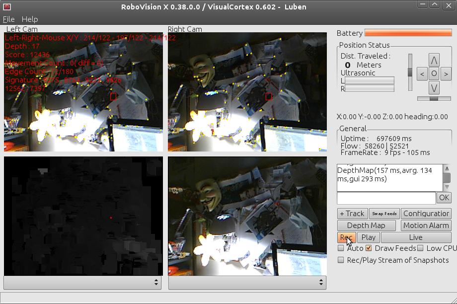 PS3 Eye Stereoscopic rig disparity mapping software
