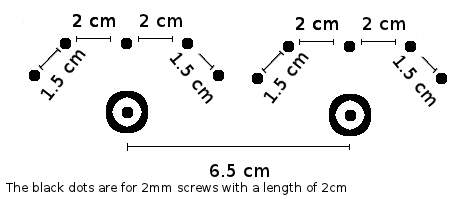 PS3 stereo vision camera cradle drilling spacing